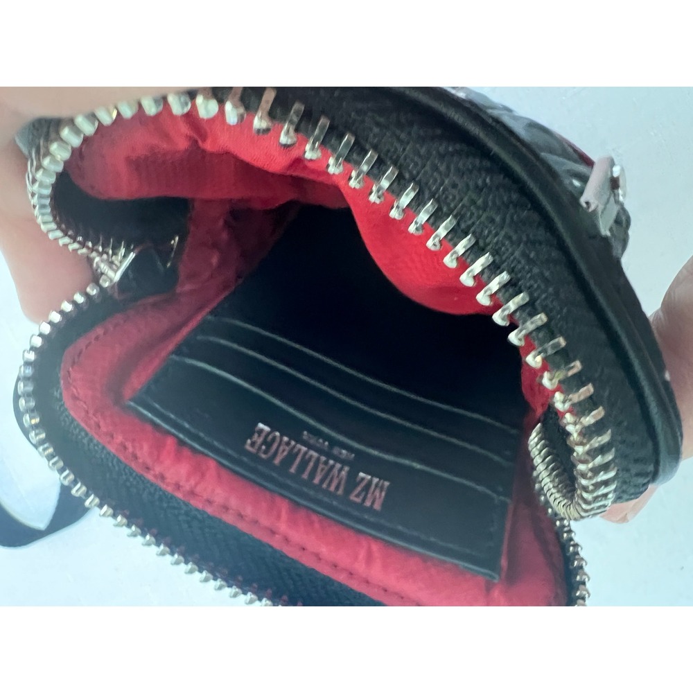 MZ Wallace Metro Phone Necklet Women Small Black Excellent Star Print Crossbody - Picture 8 of 12